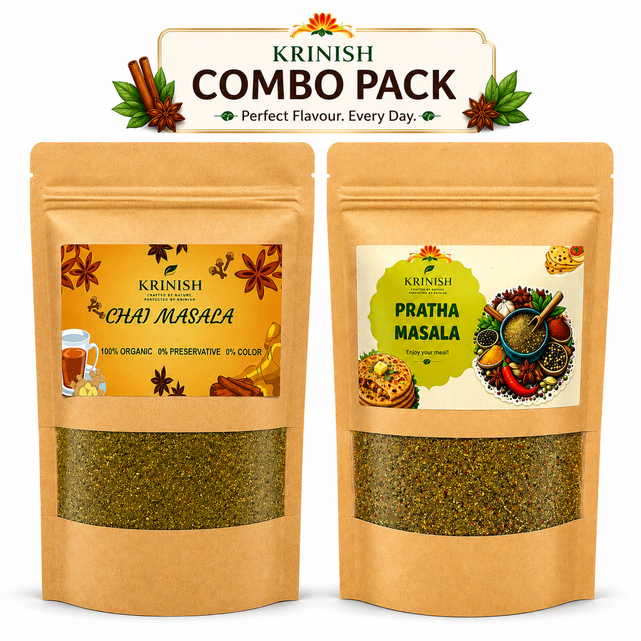 Krinish Chai Masala & Paratha Masala Combo Pack