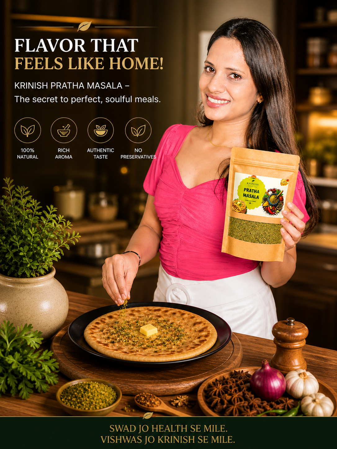 Krinish Chai Masala & Paratha Masala Combo Pack